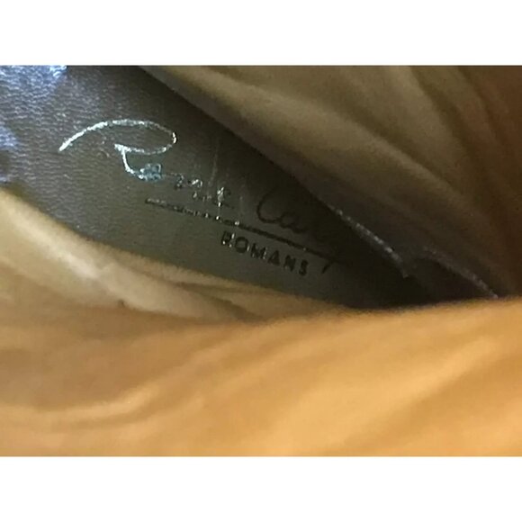 Rene Caty Womens Gray Leather Pointed Toe Cone Heel Knee High Boots Size 6 - Picture 7 of 10